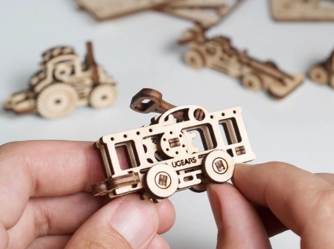 Ugears 3D Holzmechanik Puzzle Mechanische Anhänger Fahrzeuge