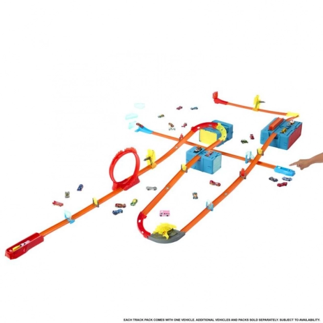 Hot Wheels Track Builder Feuer-Bahnsystem