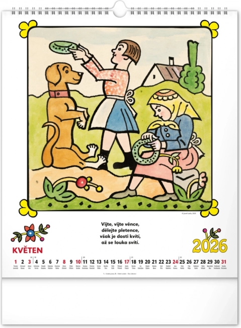 Wandkalender Josef Lada - Reime 2026