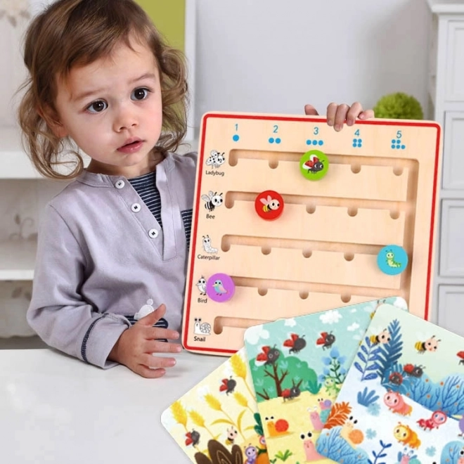 Tooky Toy Holzspiel Lernen der Tierzählung