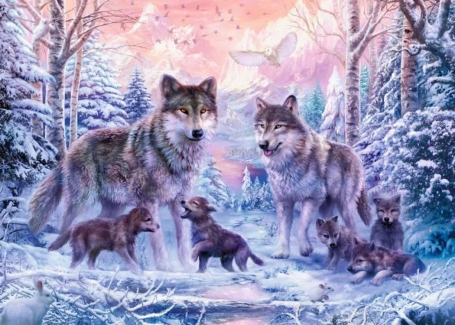 Puzzle Arktische Wölfe 1000 Teile Ravensburger