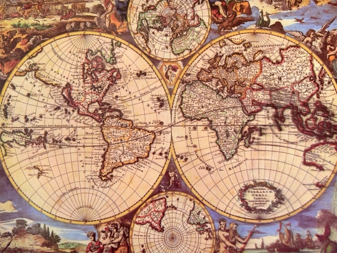 Antike Weltkarte Puzzle 1000 Teile