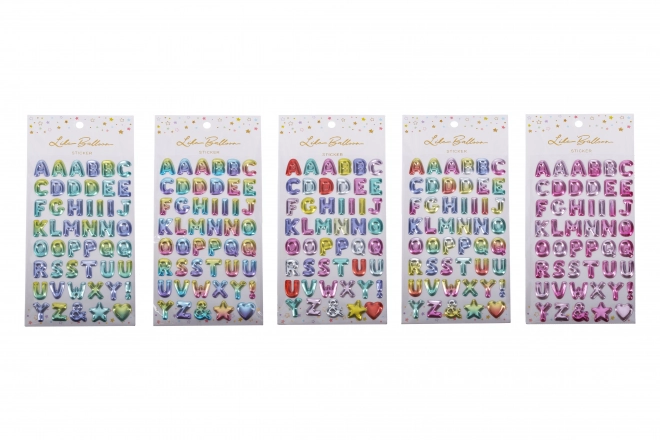 Glitzernde Alphabet Sticker