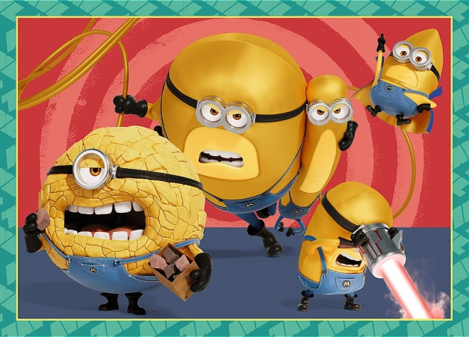 TREFL Puzzle Ich - Einfach Unverbesserlich 4: Verrückte Minions Set 4 in 1