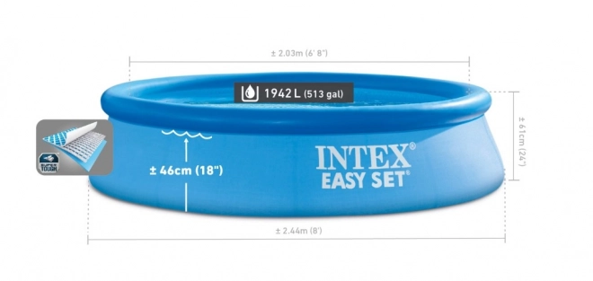 Aufblasbarer Pool Intex Easy Set 244x61 cm