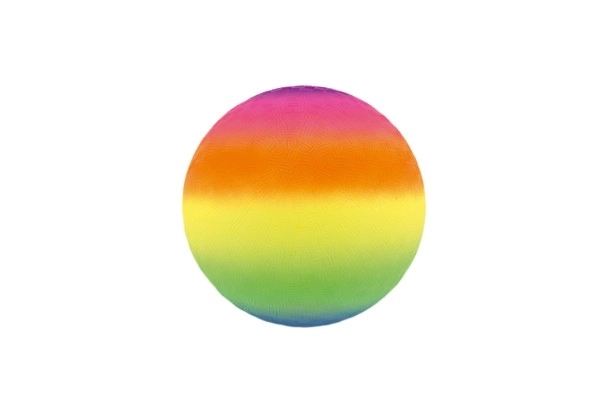 Regenbogenfarbiger Gummiball aufblasbar 23cm