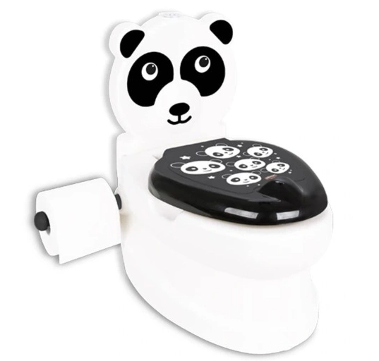 Interaktiver Panda Toilettentrainer mit Klappe