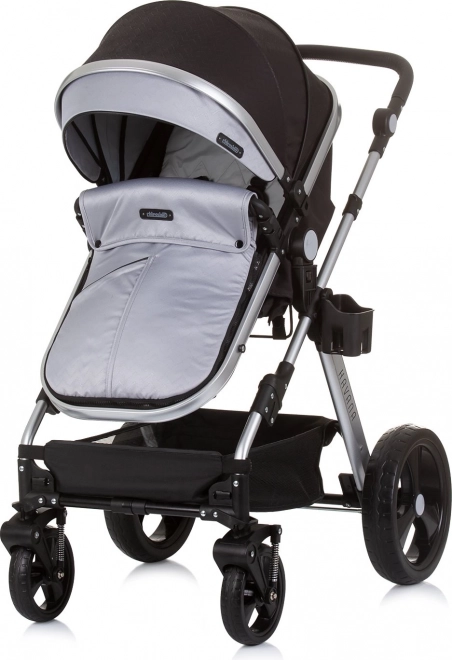CHIPOLINO Kombinierter Kinderwagen HAVANA 2in1 Obsidian – Silber