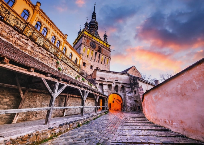 Puzzle der Uhrturm in Sighisoara 1000 Teile