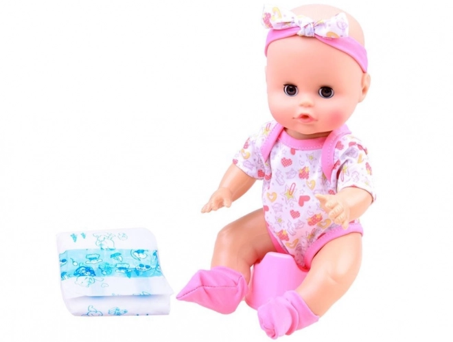 Interaktive Baby-Puppe mit Geräuschen und Funktionen – rosa