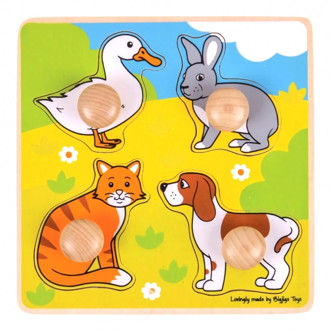 Einlegepuzzle Haustiere von Bigjigs Toys