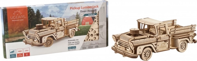 Ugears 3D Holzmechanik-Puzzle Amerikanischer Pickup-Truck