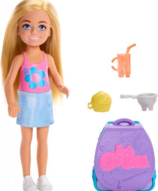 Puppe Barbie Chelsea mit Rucksack und Kätzchen