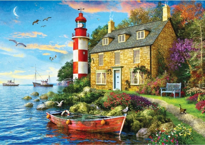 Puzzle Häuschen am Leuchtturm 104 Teile