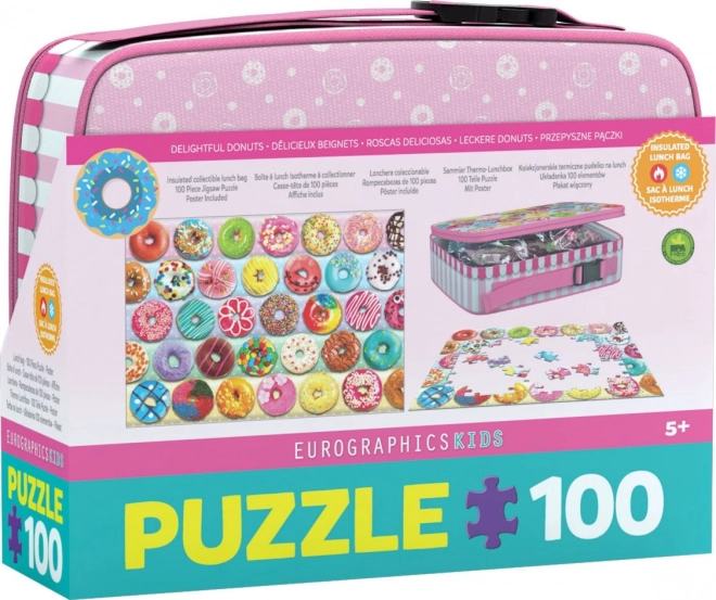 Puzzle mit Thermobox Donuts 100 Teile