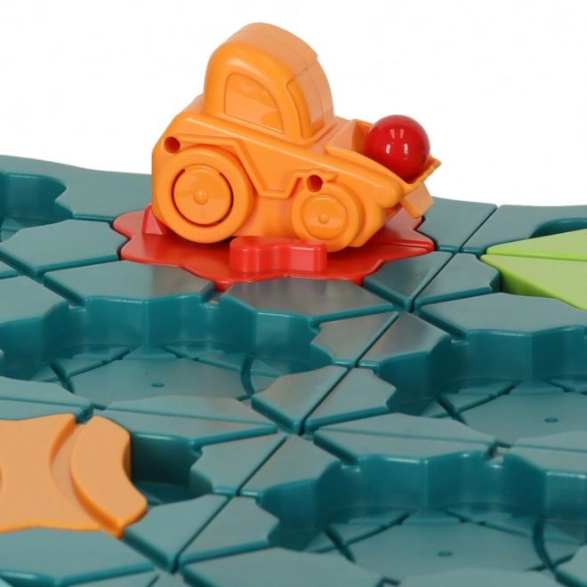 Logik Brettspiel Labyrinth mit Hindernisparcours