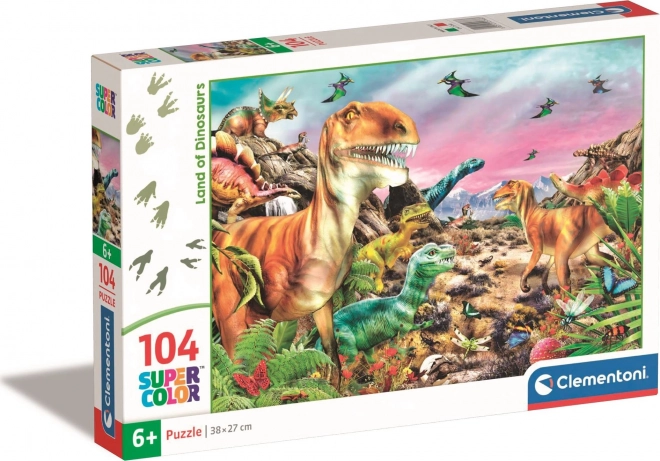 Clementoni Puzzle Land der Dinosaurier 104 Teile