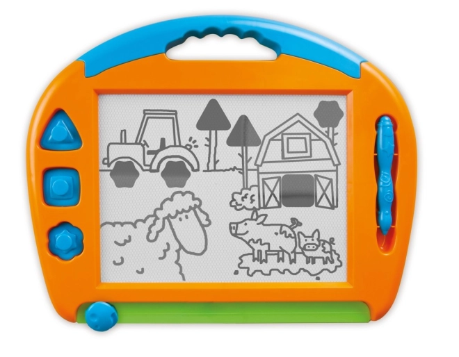 3 magnetische Stempel und Stylus an Schnur