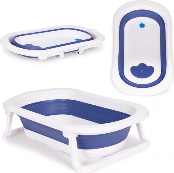 Faltbare Baby-Badewanne mit Abfluss von Ecotoys Blau