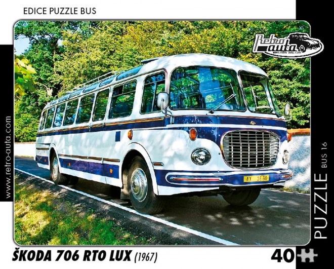 Retro-Puzzle-Bus Škoda 706 RTO Lux (1967)