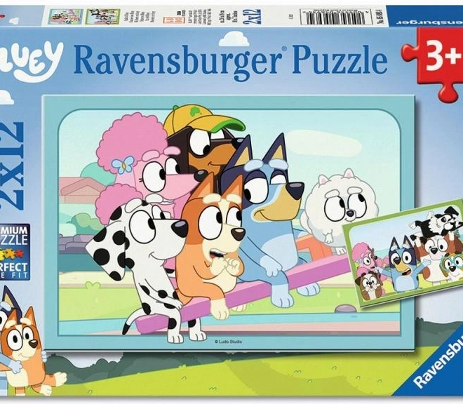 Bluey Ravensburger Puzzle auf dem Spielplatz