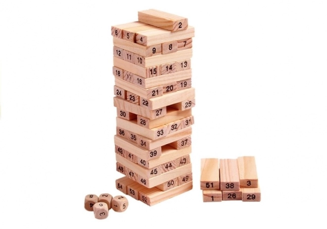 Drewniane Stapelspiel Zahlen Jenga