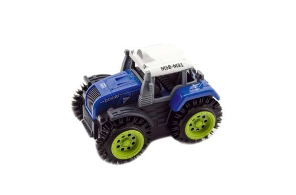 Traktor Kippmodell Plastik 10cm bunte Mischung mit Batterie