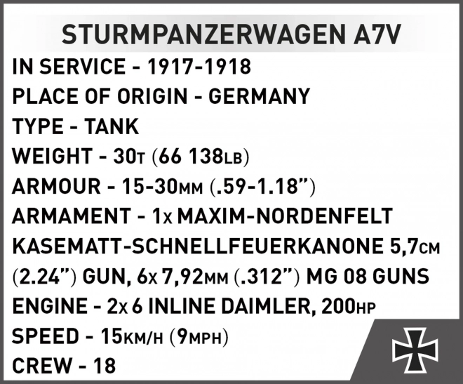 Sturmpanzerwagen A7V Bausatz