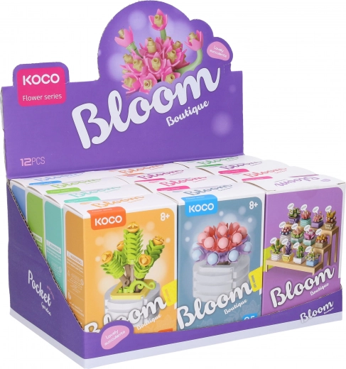 12 verschiedene Blumenstile in einer Display-Box