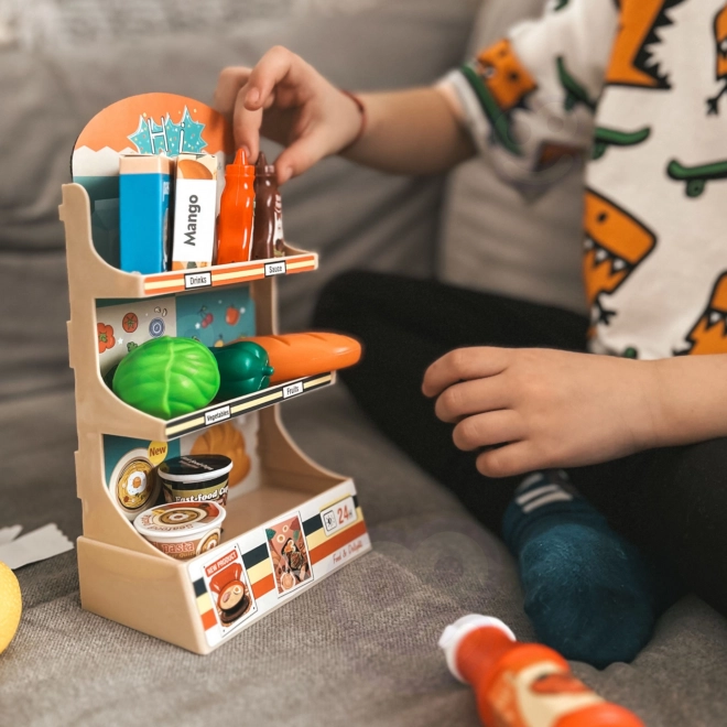 Spielzeug Supermarkt mit Kasse und Scanner