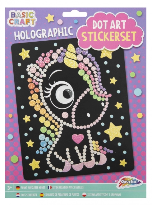 Holografisches Mosaikbild Einhorn