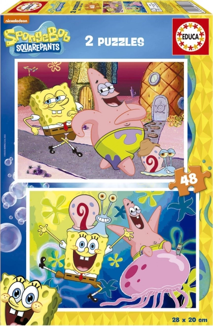 Puzzle SpongeBob 2x48 Teile