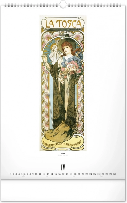 Wandkalender Alfons Mucha 2026