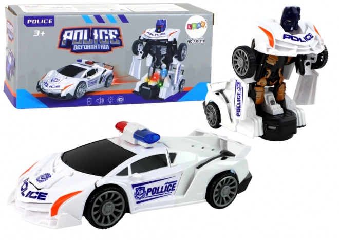 2-in-1 Polizei Autobot Weiß Transformierung