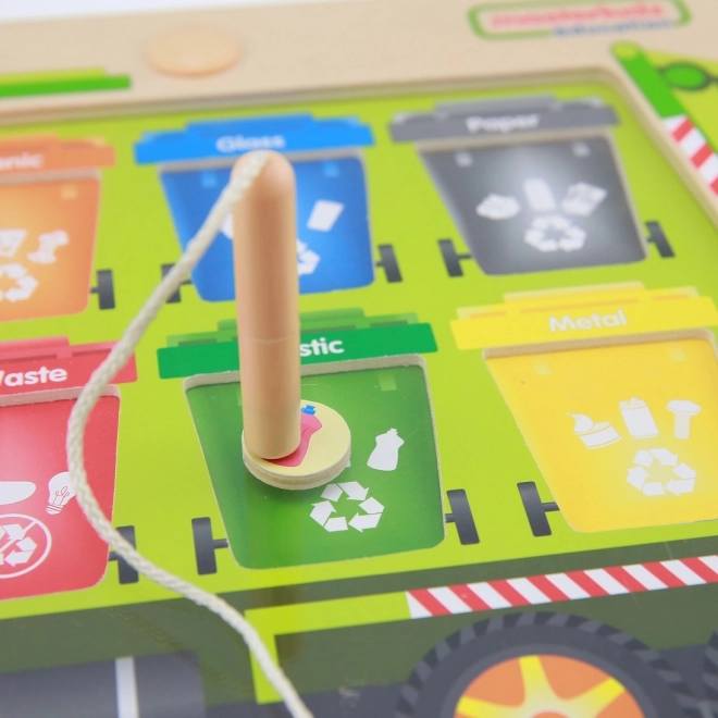 Masterkidz Magnettafel Abfalltrennung Recycling LKW Montessori