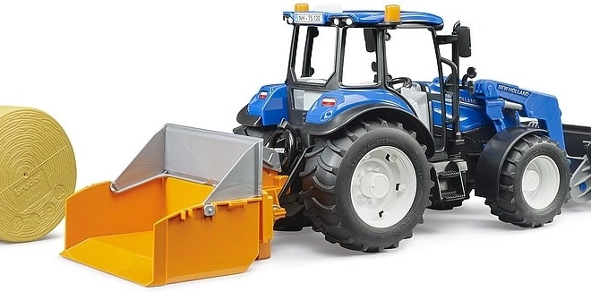 Bruder Traktor New Holland T5.120 mit Frontlader und Ladefläche