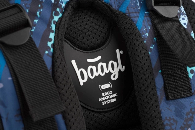 Baagl Skate Strukturen Schulset: Rucksack, Etui und Schuhbeutel