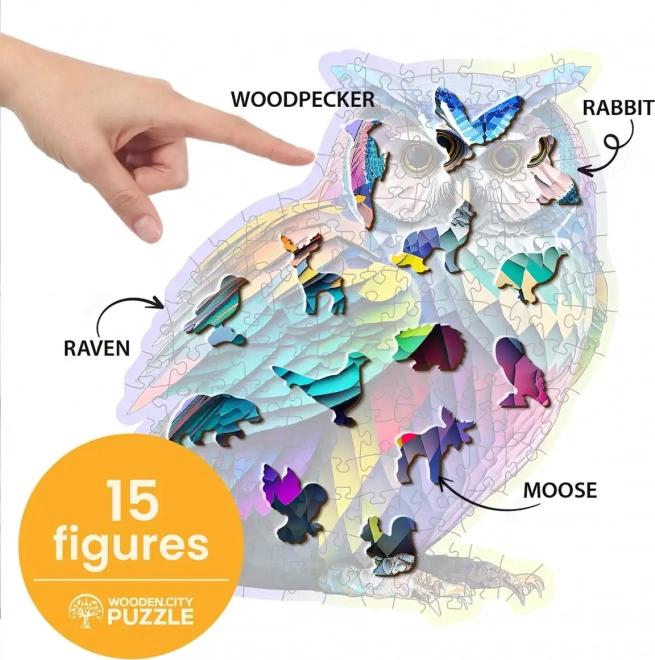 Holzpuzzle Moderne Eule 150 Teile