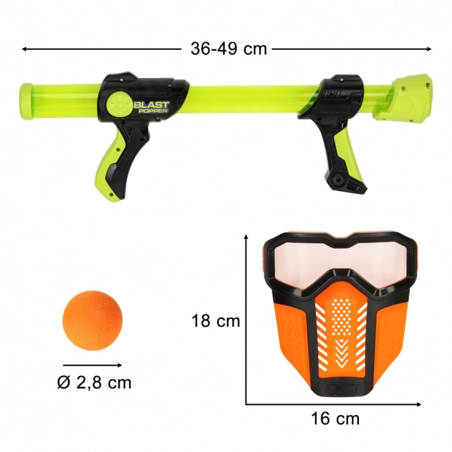 Doppelpistolen-Set mit Schaumstoffkugeln und Schutzmasken