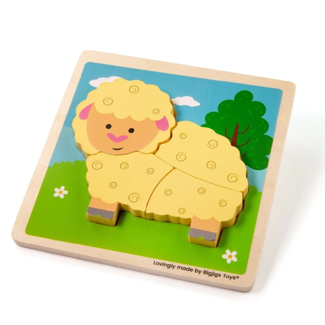 Bigjigs Toys Einlegepuzzle Schaf