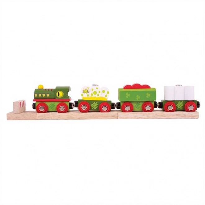 Bigjigs Rail Dinosaurier Zugset mit Schienen