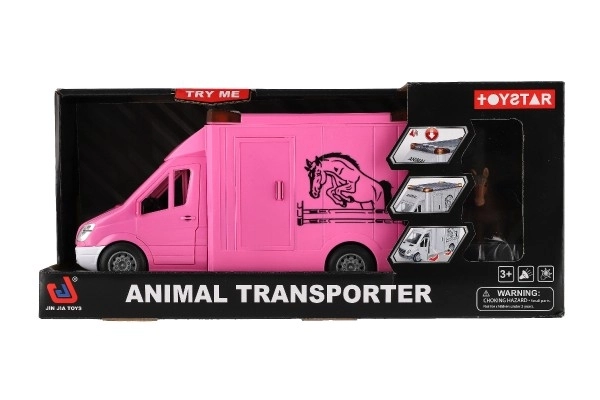 Spielzeug pinker Pferdetransporter mit Effekten
