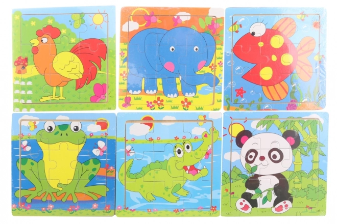 Holzpuzzle Krokodil für Kleinkinder