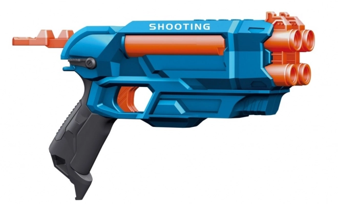 Blaster Turbo mit einer Reichweite von 8–15 m und 6 Patronen