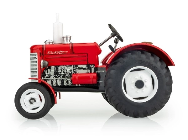 Roter Traktor ZETOR 50 Super aus Metall 15cm im Maßstab 1:25