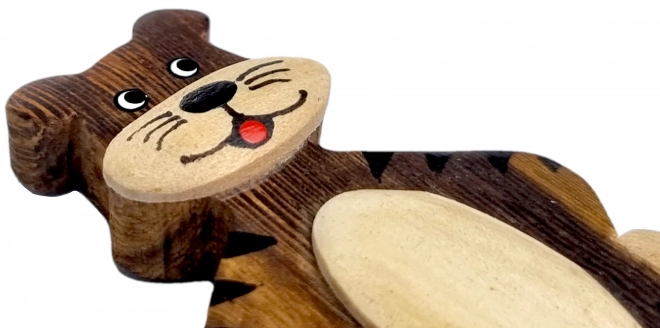 Große Holzmagnet Tiger