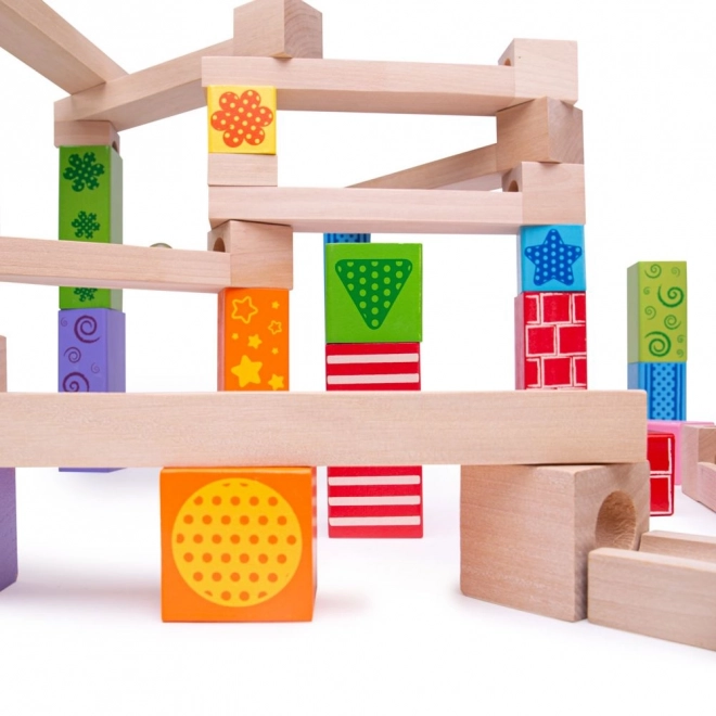 Bunte Holz-Murmelbahn von Bigjigs Toys