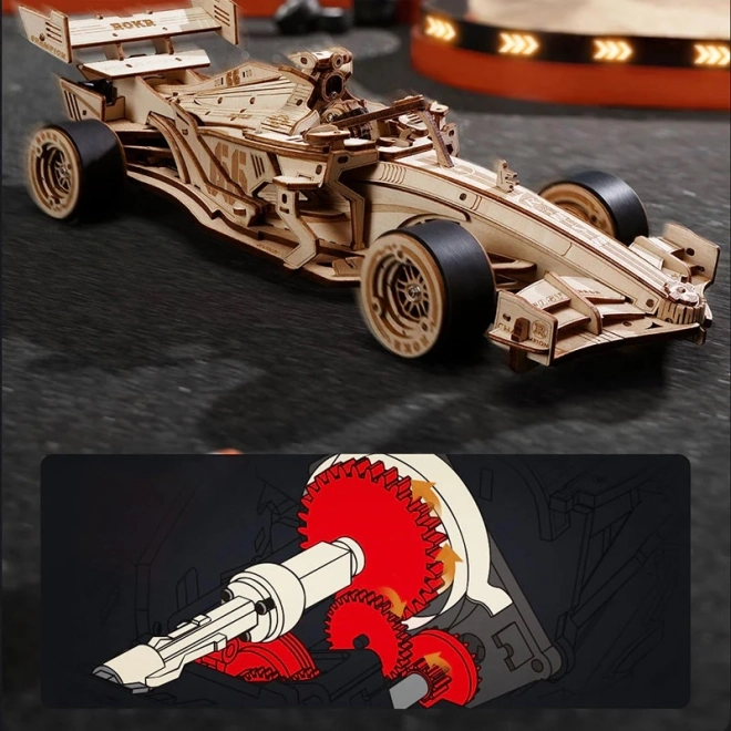 3D Holzpuzzle Rennwagen