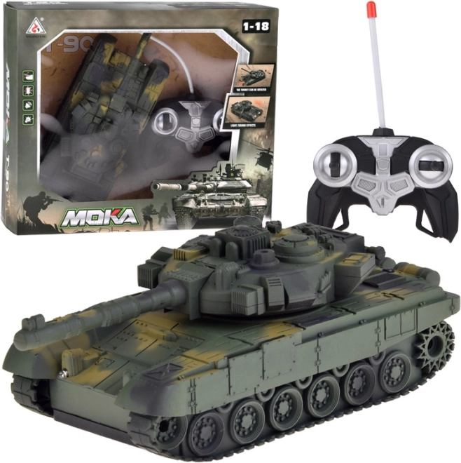 RC-Panzer mit drehbarem Turm, Lichtern und realistischen Geräuschen