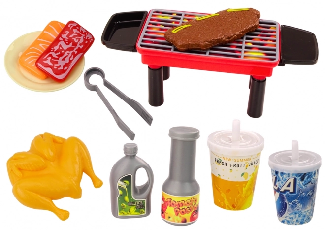 Kindergrill-Set mit Gemüse und Grillfiguren